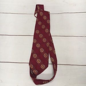 Vintage 1970s Red Patterned Tie